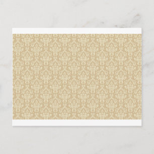 Damask in cream colour postcard