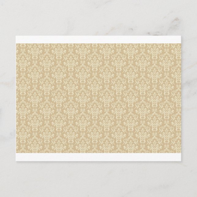 Damask in cream colour postcard (Front)