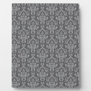 Damask in Grey Plaque