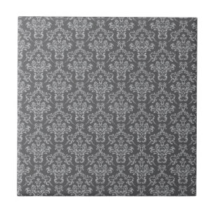 Damask in Grey Tile