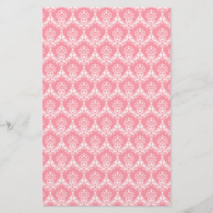 Damask in Pink Stationery