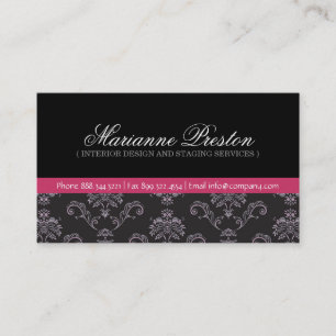 Damask Interior Designer Business Card