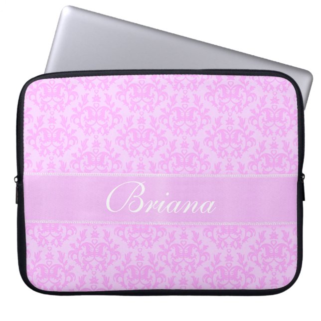 Damask Kangaroo Paw named lilac laptop case (Front)