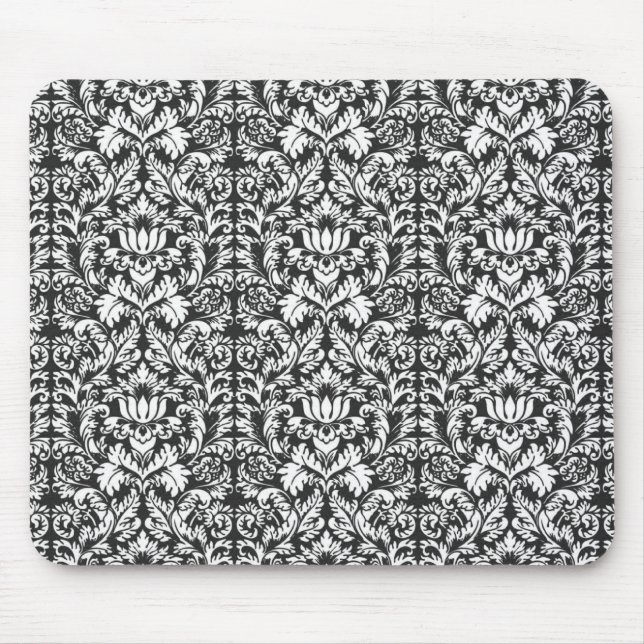 Damask Lace Brocade Classic Wallpaper Mouse Mat (Front)