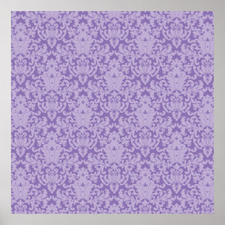 Damask Lace Purple Poster