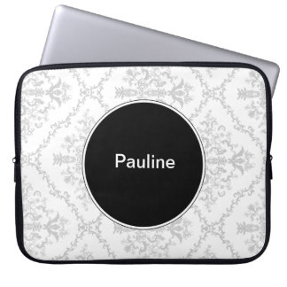 Damask Laptop Sleeves Monogram