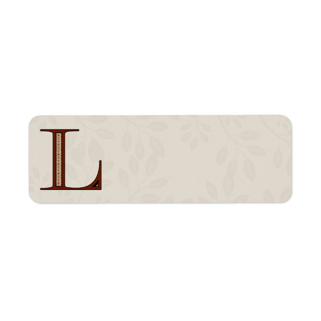 Damask Letter L - Red (Front)