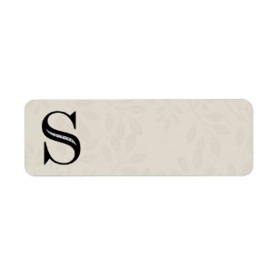 Damask Letter S - Black