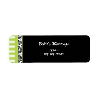 damask lime Return address label