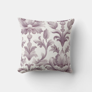 Damask luxury texture pastel pink decor flower cushion