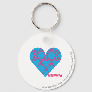 Damask Magenta-Aqua 3 Key Ring