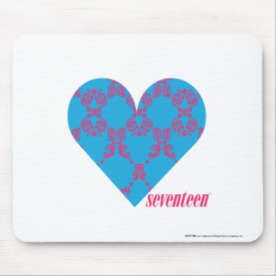 Damask Magenta-Aqua 3 Mouse Mat