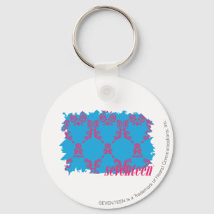 Damask Magenta-Aqua 4 Key Ring