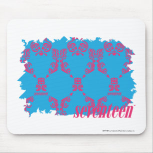 Damask Magenta-Aqua 4 Mouse Mat