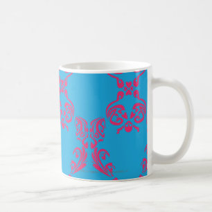 Damask Magenta-Aqua Coffee Mug