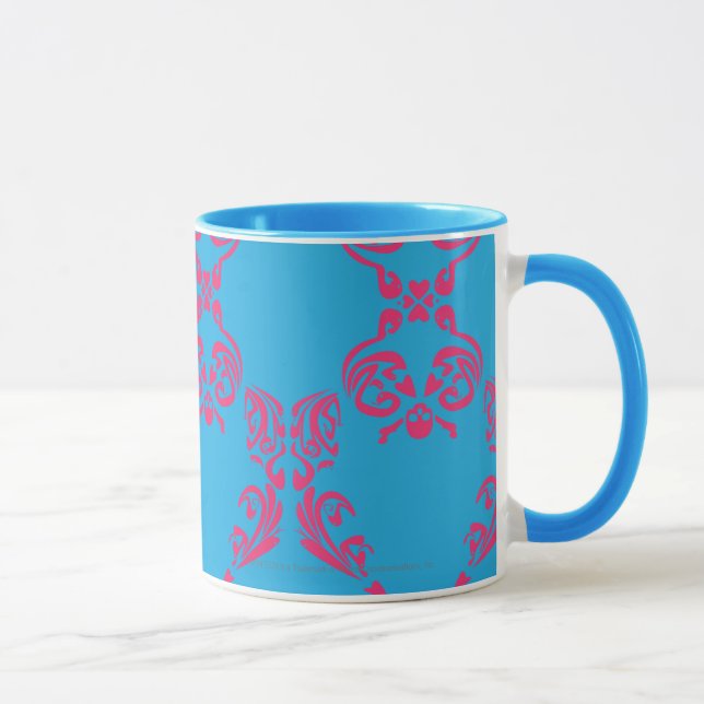 Damask Magenta-Aqua Mug (Right)