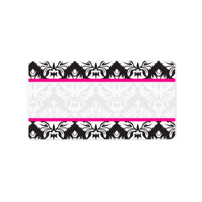 Damask Mailing Labels For Wedding Guests (Front)