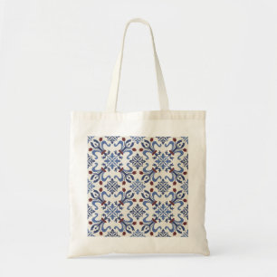 Damask Majolica Pottery Tile Design Tote Bag