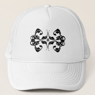 Damask Monogram Design Trucker Hat