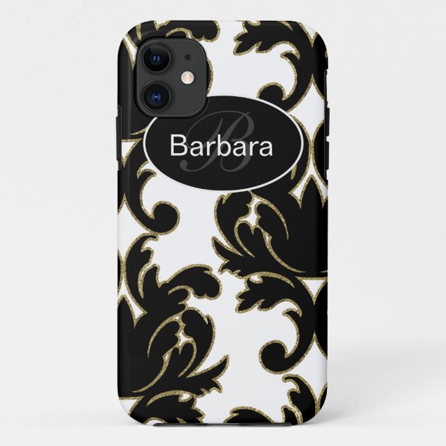 Damask Monogram iPhone 5S Cases (Back)