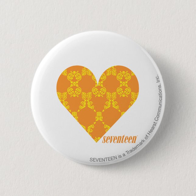 Damask Orange-Yellow 2 6 Cm Round Badge (Front)