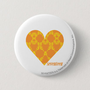 Damask Orange-Yellow 2 6 Cm Round Badge