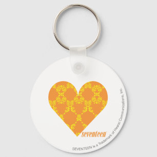 Damask Orange-Yellow 2 Key Ring