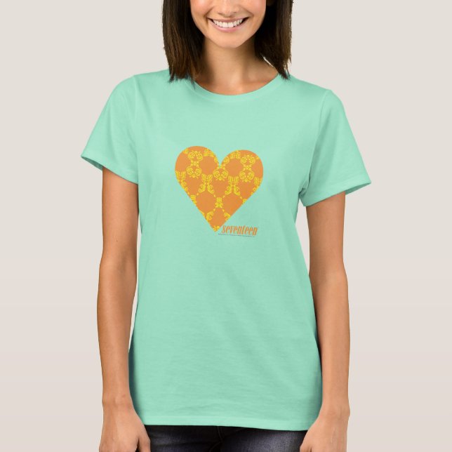 Damask Orange-Yellow 2 T-Shirt (Front)