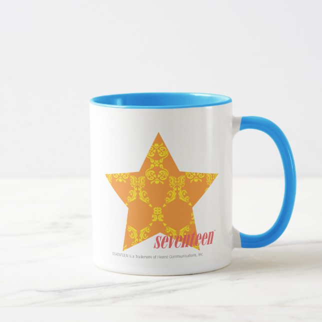 Damask Orange-Yellow 3 Mug (Right)