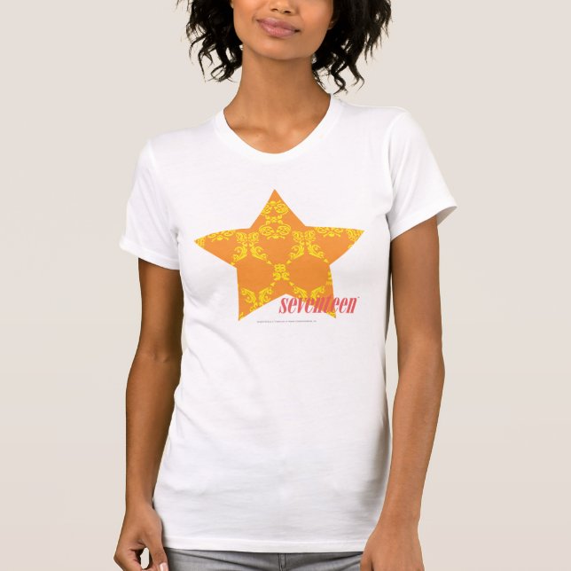 Damask Orange-Yellow 3 T-Shirt (Front)