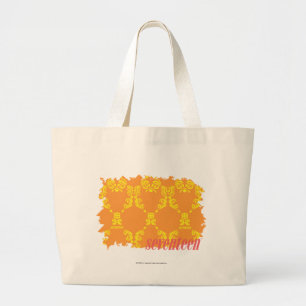 Damask Orange-Yellow 4 Large Tote Bag