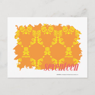 Damask Orange-Yellow 4 Postcard