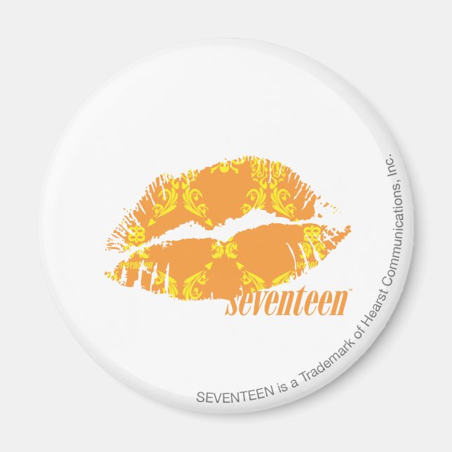 Damask Orange-Yellow Magnet (Front)