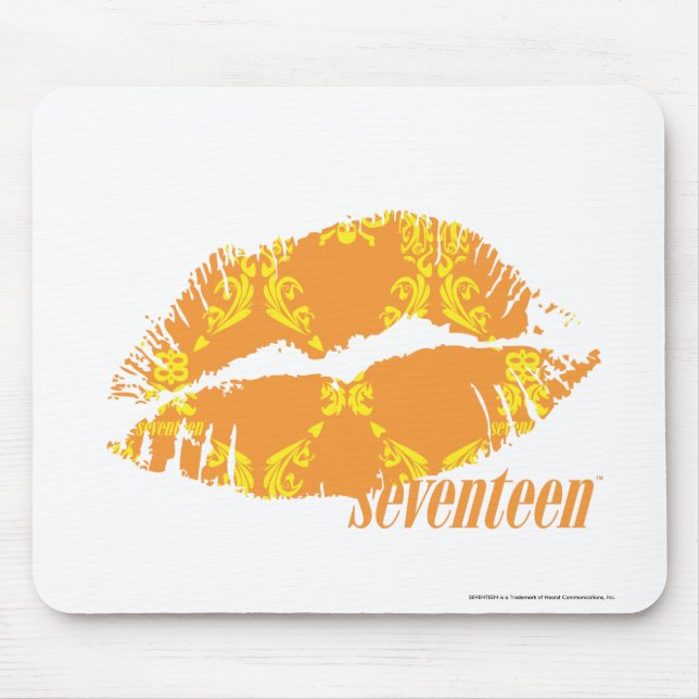Damask Orange-Yellow Mouse Mat (Front)