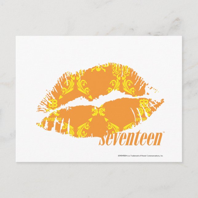 Damask Orange-Yellow Postcard (Front)