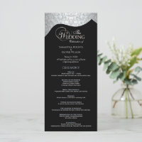 Damask Ornate Modern Black & white Program 