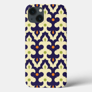 Damask paisley arabesque wallpaper pattern iPhone 13 case