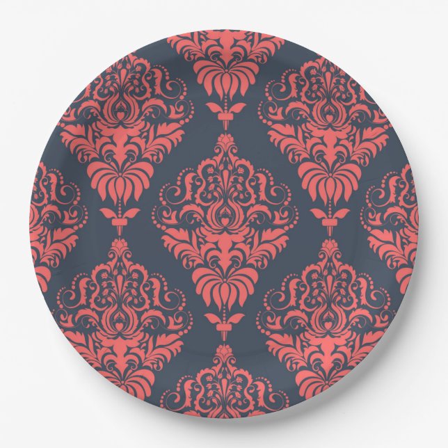 Damask Paper Plate (Front)