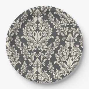 Damask Paper Plate