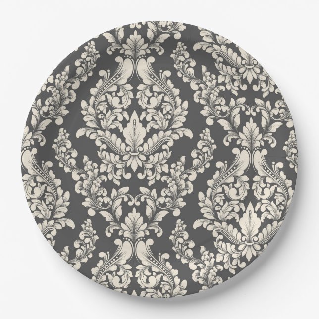 Damask Paper Plate (Front)