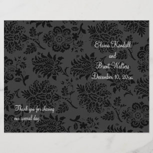 Damask Paris Wedding Program