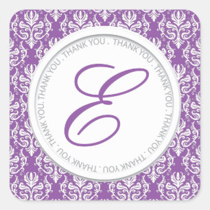 Damask Party Favour Stickers