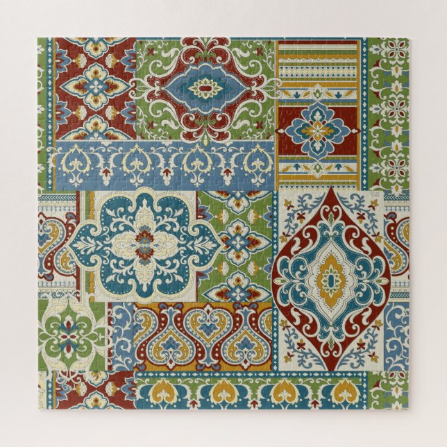 Damask Patchwork: Colourful Turkish Vintage. Jigsaw Puzzle (Vertical)