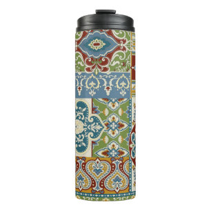 Damask Patchwork: Colourful Turkish Vintage. Thermal Tumbler