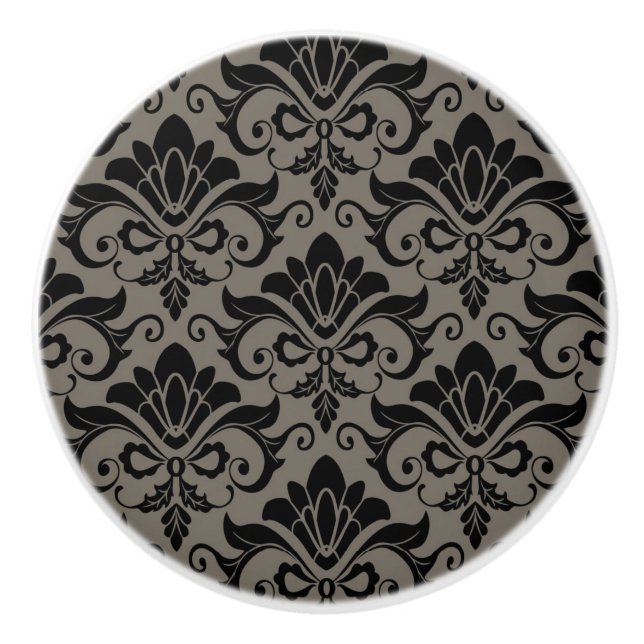 Damask Pattern 2 Ceramic Knob (Front)