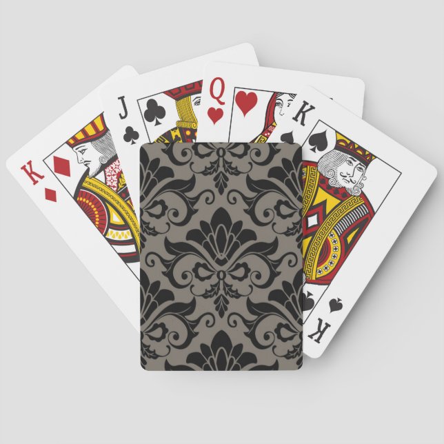 Damask Pattern 2 Playing Cards (Back)