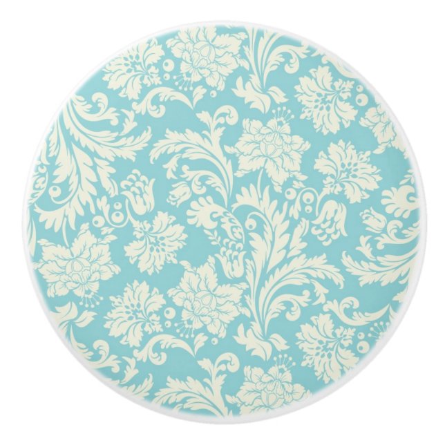 Damask Pattern 3 Ceramic Knob (Front)