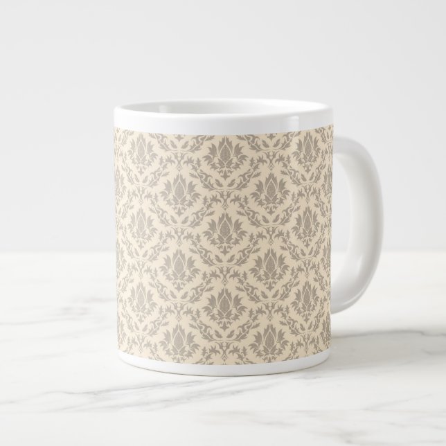 Damask pattern 3 large coffee mug (Front Right)