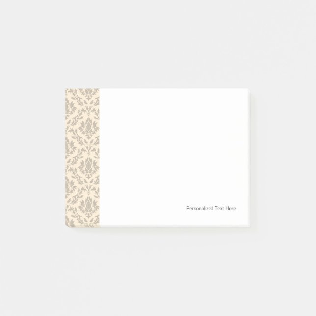 Damask pattern 3 post-it notes (Front)