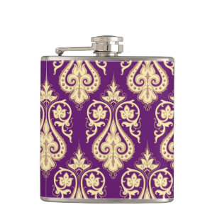 Damask Pattern 4 Hip Flask